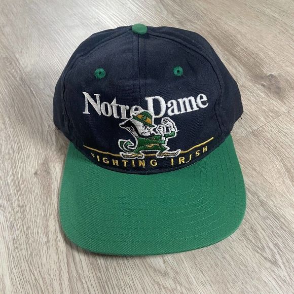 Twins Enterprise Other - Vintage Twins Notre Dame Fighting Irish Snapback Hat Football Blue Green Cap